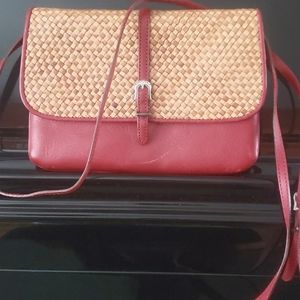 Brighton Leather burnt red cross body bag